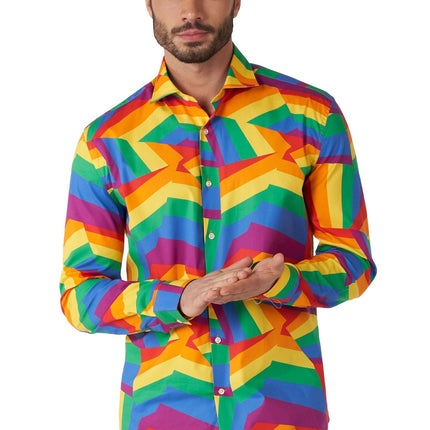<tc>Zig</tc> Saw Rainbow Shirt Men <tc>OppoSuits</tc>