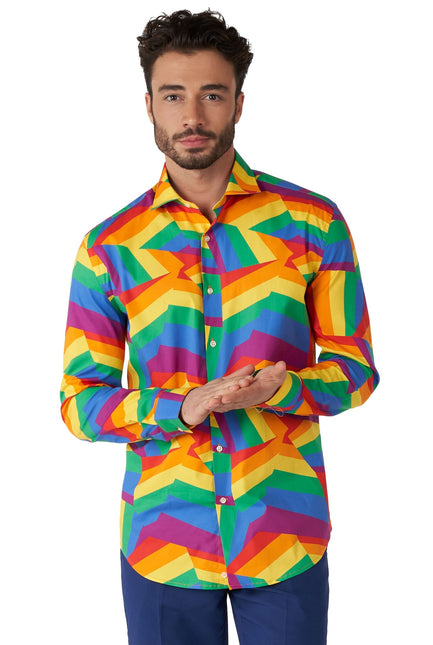 <tc>Zig</tc> Saw Rainbow Shirt Men <tc>OppoSuits</tc>