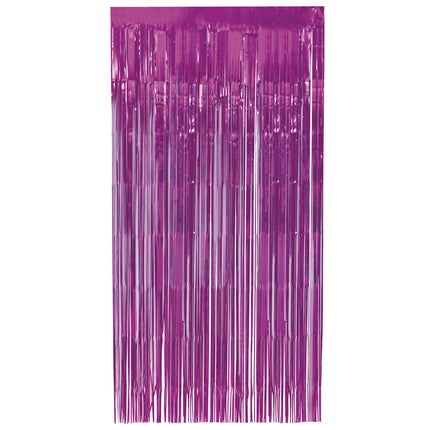 Fuchsia dørforhæng Metallic 2m
