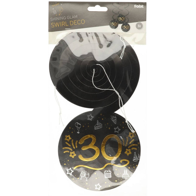 30 års hængende dekoration 3 stk