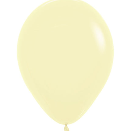 Balloner Pastel Matte Yellow 25cm 100stk