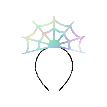 Halloween-hårbånd med spindelvæv 21 cm