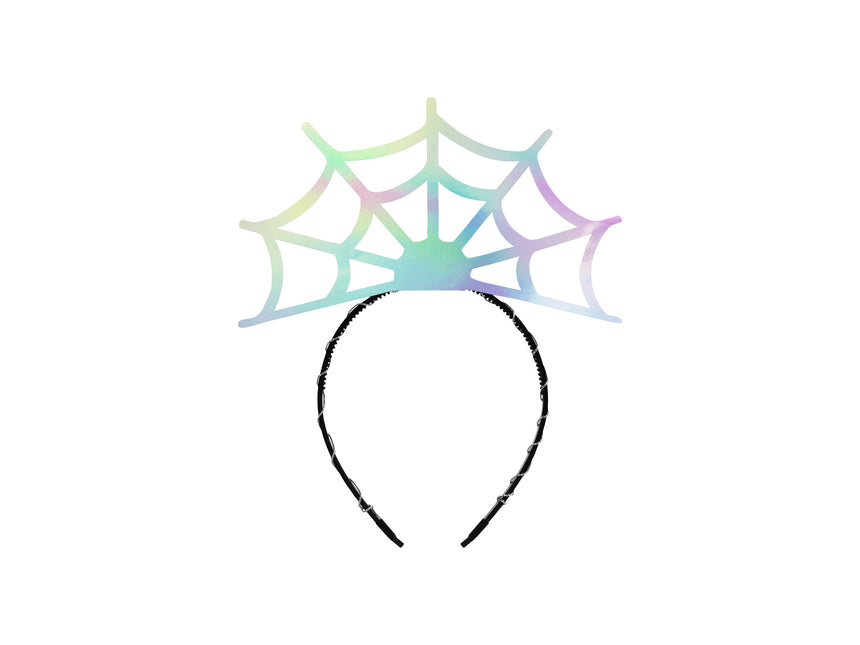 Halloween-hårbånd med spindelvæv 21 cm