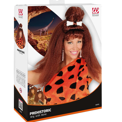 Hulemand med brun paryk