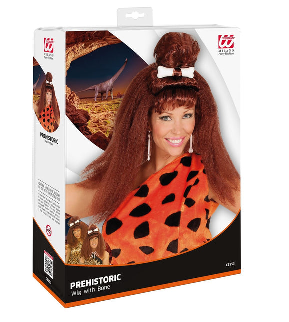 Hulemand med brun paryk