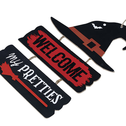 Halloween-dørskilt Velkommen 32 cm