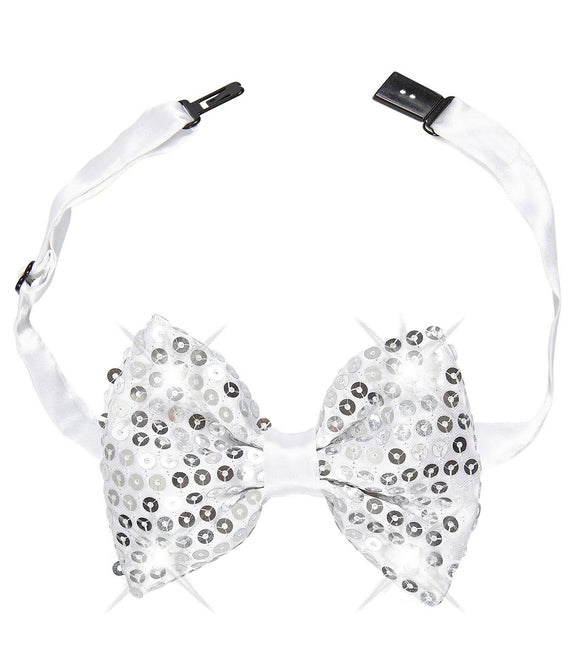 Sølvbue-pailletter med lys