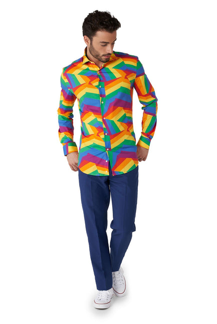 <tc>Zig</tc> Saw Rainbow Shirt Men <tc>OppoSuits</tc>