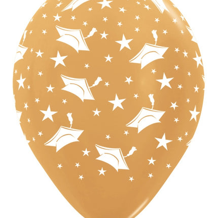Balloner Graduation Hats Gold 570 30cm 25stk