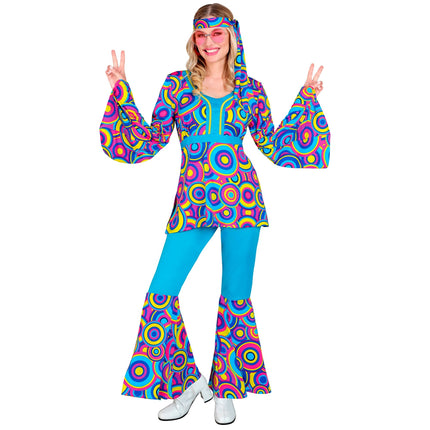 Disco Suit Blue Ladies 3 piece
