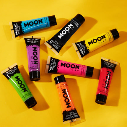 Moon Glow Pastel Neon UV Ansigtsmaling Pastel Gul 12ml