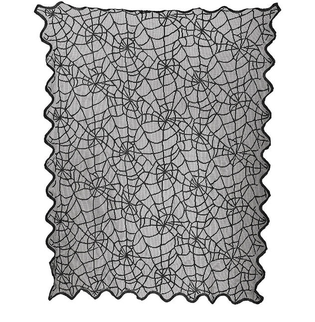 Sort Halloween-borddug Lace 1m