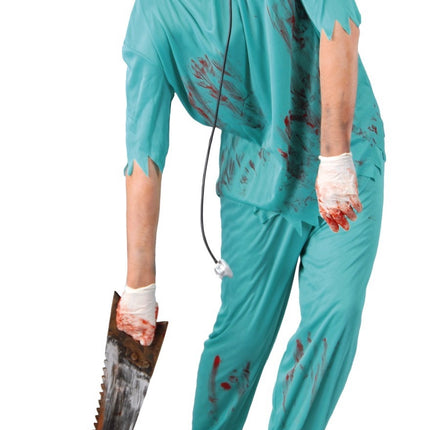Zombie halloweenkostume mænd kirurg