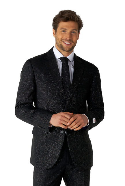 Sort jakkesæt med glitter