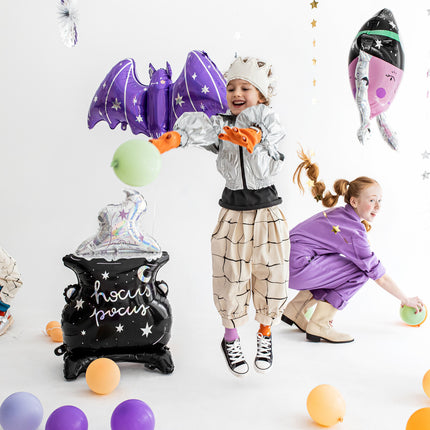 Lilla halloween-heliumballon flagermus tom 51 cm