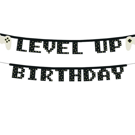 Gaming Party Banner Level Up Birthday 2.5m