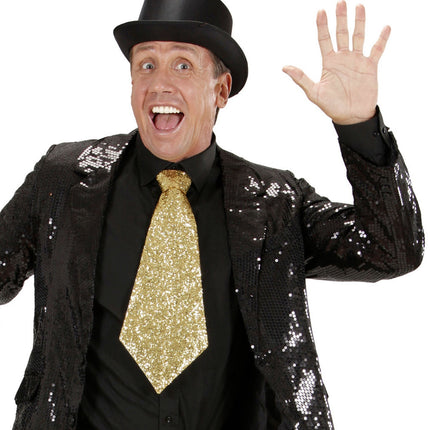 Guld slips glitter med elastik