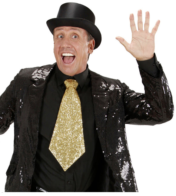 Guld slips glitter med elastik