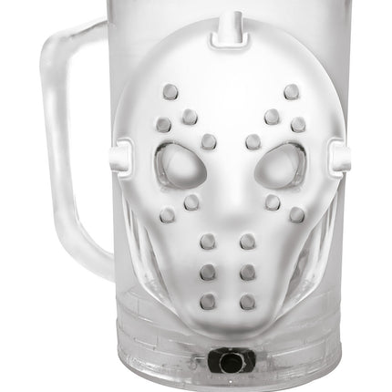 Halloween-borddekoration med lysmaske 10 cm