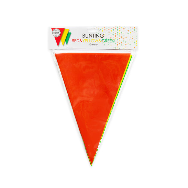 Rød gul grøn guirlande 10m
