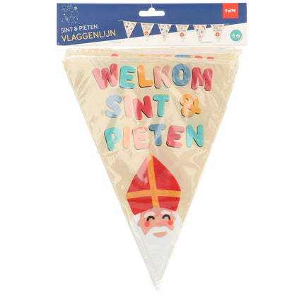 Flagline byder Sint & Piet velkommen 6m