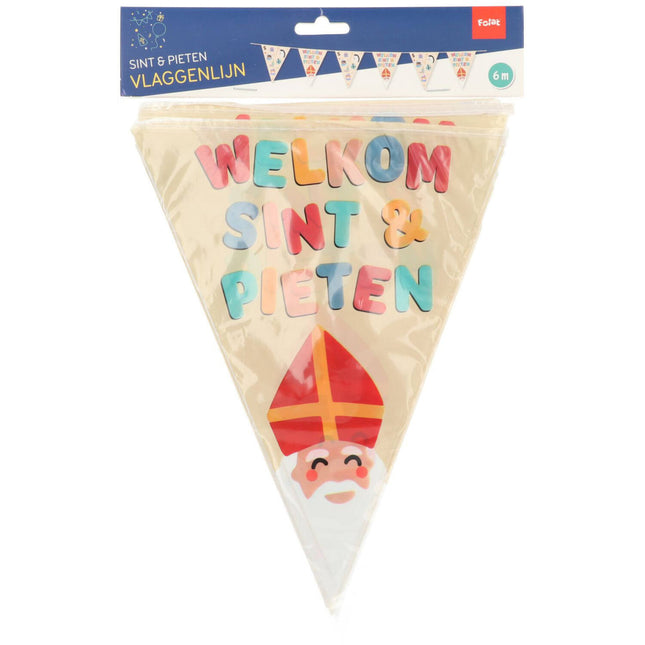 Flagline byder Sint & Piet velkommen 6m