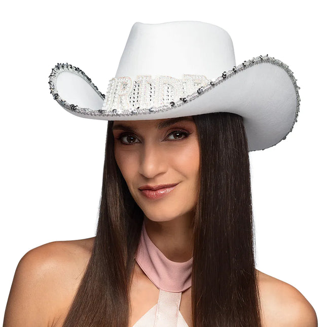 Bryllup Cowboyhat Brud Glitter