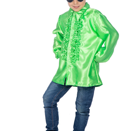 Disco 70S Bluse Grøn Dreng