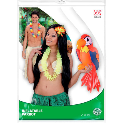 Oppustelig papegøje 60 cm