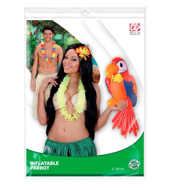 Oppustelig papegøje 60 cm