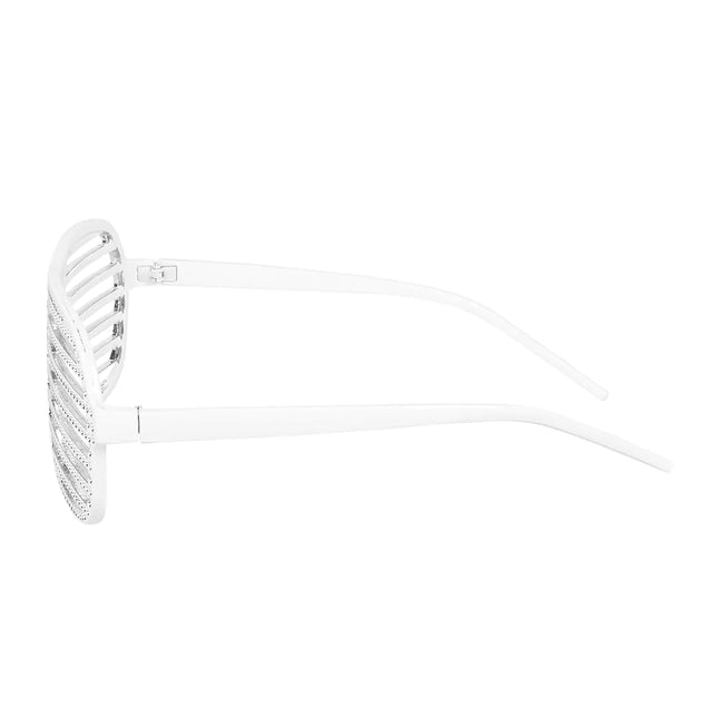 Hvide briller med striber