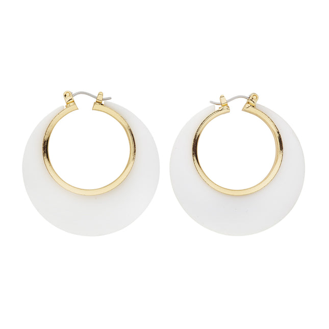 Disco 70S øreringe i hvidguld