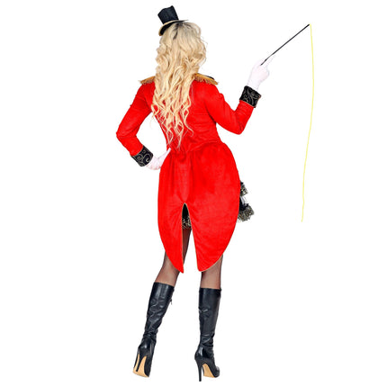 Cirkuskostume rød sort dame