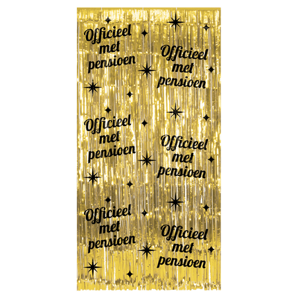 Pension Dørforhæng Guld Sort