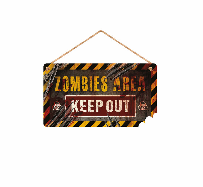 Halloween Deurbord Zombies Area 35cm