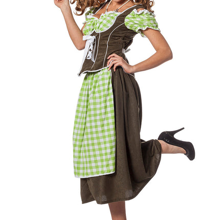 Grøn Dirndl-kjole Oktoberfest Ladies