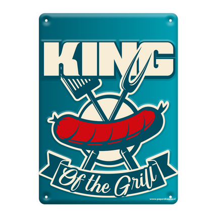 Metalplade King of Grill