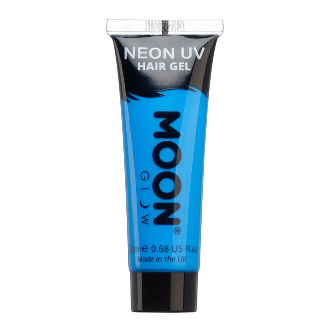 Moon Glow Neon UV Hair Gel Intense Blue 20 ml