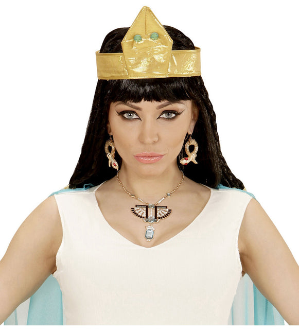 Slangeøreringe guld røde øjne