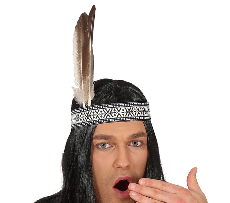 Indianerkostume brun mænd 2 stk