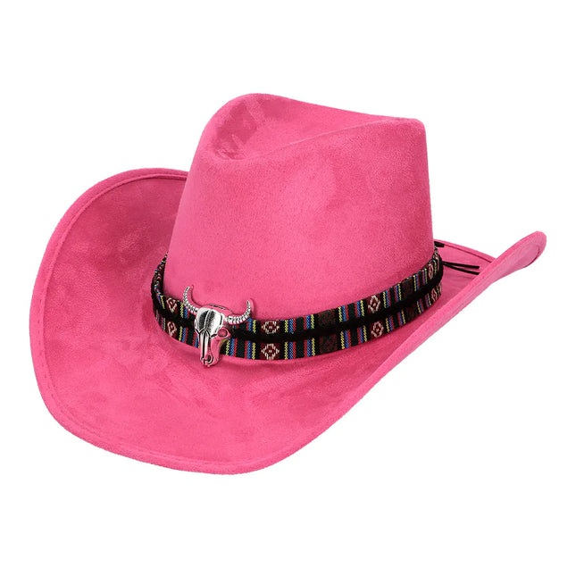 Lyserød cowboyhat Luxe