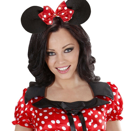 Minnie Mouse hårbånd sort rød