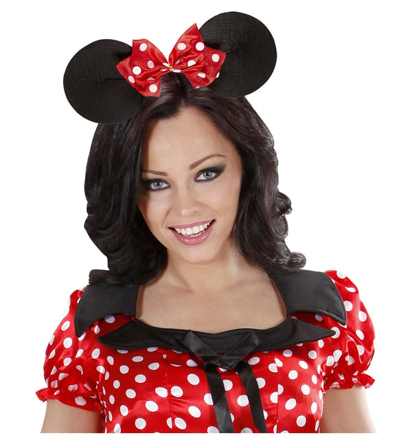 Minnie Mouse hårbånd sort rød