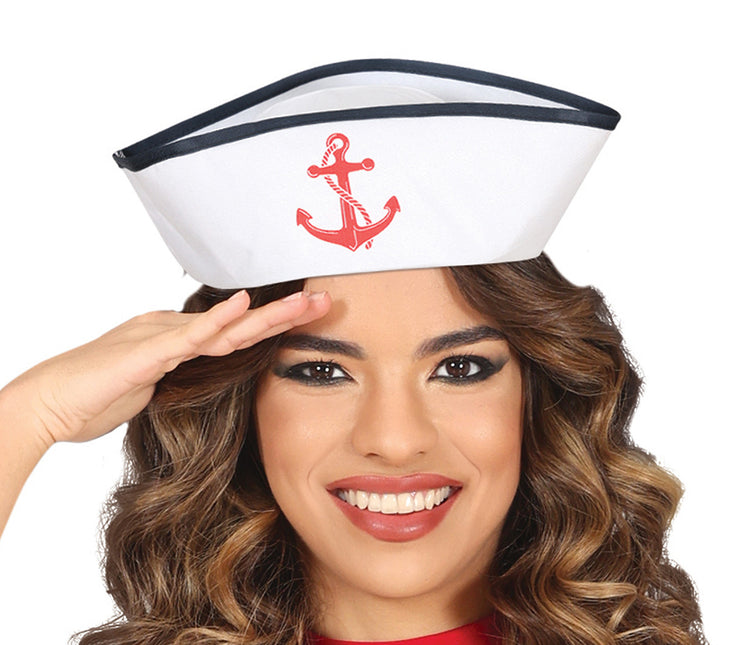 Kostume Blå Hvid Dame Sømand