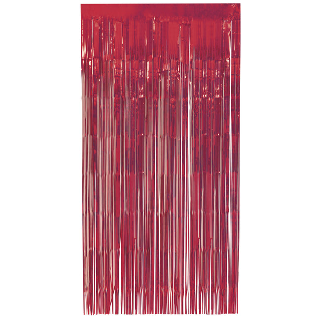 Rødt dørforhæng 2m
