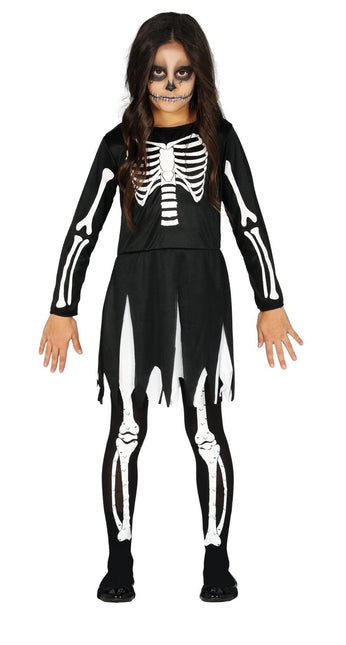 Skelet kostume barn