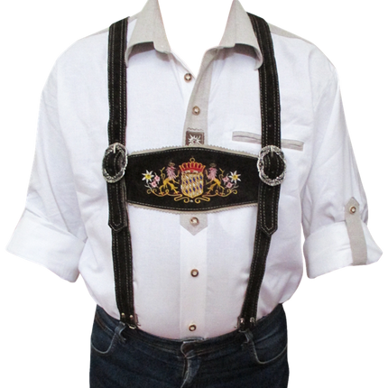 Oktoberfest-bælte med clips brun/sort