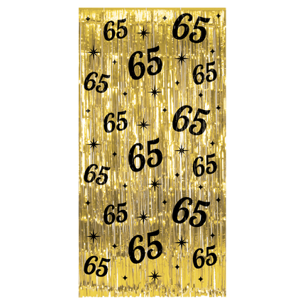 65 års dørforhæng Guld Sort