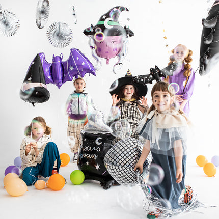 Lilla halloween-heliumballon flagermus tom 51 cm