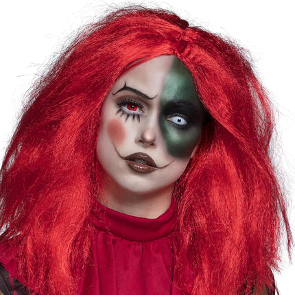 Røde, hvide farvede linser 3Mnd